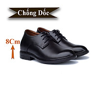 Giày Tăng chiều Cao Nam T&TRA Tăng Cao 8Cm- T82 Đen Trơn thumbnail