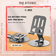 Giá đỡ điện thoại chân đế xoay 360 độ C-003 , chất liệu hợp kim nhôm chắc chắn ( hàng chính hãng)