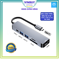 Hub Type C 6 trong 1 VinBuy chuyển đổi Type C to HDMI USB3.0 TypeC khe đọc thumbnail
