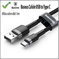 Cáp sạc nhanh, truyền dữ liệu tốc độ cao Baseus Cafule Type C cho Samsung S8/S9/ Note8/ Note9/ Xiaomi/ Huawei/ Oppo/Nokia ( 3A, Sạc nhanh Quick charge 3.0, Siêu bền)- Hàng nhập khẩu