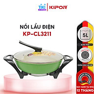 Nồi lẩu điện đa năng KIPOR KP-LD3211 - Lòng nồi chống dính WHITFORD cao cấp, nắp vung thuỷ tinh chịu nhiệt tay cầm chống đổ - Hàng chính hãng