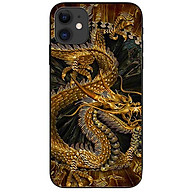 Ốp lưng dành cho Iphone 12 Mini mẫu Rồng Nền Đen