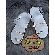Sandals đính hạt trắng xinh xắn thumbnail