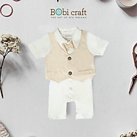 Quần áo trẻ em Bobicraft - Romper Gile nâu kem thumbnail