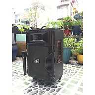 Loa Karaoke Bluetooth Di Động Vali Kéo Kiomic K108 Thùng Gỗ - Tặng Mic không dây- Hàng chính hãng