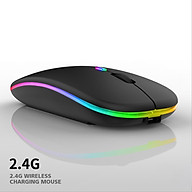Chuột không dây A2 Pro, chuột máy tính không tạo tiếng ồn, sạc được pin, hiệu ứng đèn Led RGB- Hàng nhập khẩu thumbnail