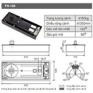 Bản lề sàn FH-150-Glaze (150kg/ cánh )