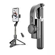 Gậy chụp hình selfie quay phim chống rung kiêm tripod đa năng 2 in 1 kèm remote bluetooth không dây hiệu HOTCASE Gimbal Stablizer L08 hỗ trợ nhiều mức thay đổi độ dài, tripod 3 chân chắc chắn, xoay 360 độ - Hàng nhập khẩu
