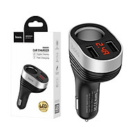 Tẩu sạc oto hoco z29 3 cổng sạc - củ sạc ô tô cốc sạc xe hơi có led hiển thị - hàng chính hãng