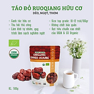 Táo đỏ hữu cơ Rouqiang 500gr Organic Dried Ruoqiang Jujube 500gr thumbnail