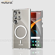 Ốp Lưng Samsung S25 Ultra / S25 Plus / S25 Mutural Ice Trong Suốt Viền Chống Sốc Hỗ Trợ Sạc Không Dây Magnetic - Hàng chính hãng