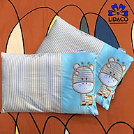 Gối trẻ em cotton LIDACO cho bé 3-8 tuổi kích thước 30x50cm
