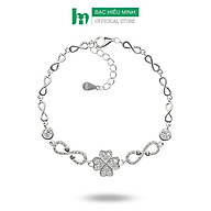 Vòng Tay , Lắc Tay Nữ Bạc 925 Cỏ 4 Lá Đính Đá May Mắn BẠC HIỂU MINH LTU434