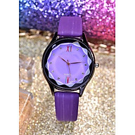 Đồng hồ nữ DKO dây da sọc cao cấp mặt kính 3d vát sang trọng thumbnail