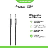 Cáp audio AUX 3.5mm Belkin vỏ dù metallic 1.2m - Hàng Chính Hãng - AV10164BT04-BLK thumbnail