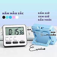 Đồng Hồ Bấm Giờ LED Điện Tử Mini Đồng Hồ Đếm Ngược Báo Thức Hẹn Giờ Học Tập Nấu Ăn