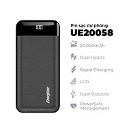 Sạc Dự Phòng Energizer 20000Mah/3.7V Li-Polymer-UE20058BK - Hàng chính hãng