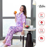 Bộ Pyjamas Mặc Nhà Nữ Relax HW1010 - HỌA TIẾT TÍM thumbnail