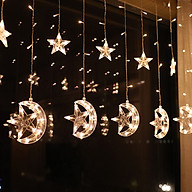 Dây Đèn LED Rèm Trăng Sao Chống Thấm Nước Trang Trí Ngoài Trời - Dài 2.5 Mét