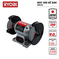Máy mài 2 đầu đá để bàn điện 250W RYOBI (KYOCERA) - HBG-6E (Kèm 2 đá mài)