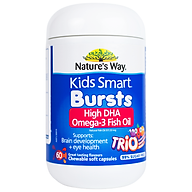 Nature's Way kids smart OMEGA-3 FISH OIL TRIO - Bổ sung Omega-3 (DHA, EPA) cho trẻ (60 viên/ Lọ)