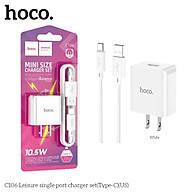 Bộ sạc điện thoại cho Iphone và Android hoco. C106 cổng USB sạc nhanh 2.1A dây dài 1M, dòng điện ổn định an toàn bảo vệ máy - Hàng Chính Hãng