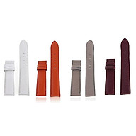 Dây đồng hồ Huy Hoàng da bò size 16, 18, 20 màu trắng, cam, kem, tím nhạt HT8119-20-21-22