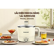 Lẩu điện mini đa năng Sunhouse SHD4516, SHD4517 - Đa năng 4in1 - Lòng nồi inox 304 - Tích hợp tay cầm - Gia nhiệt trực tiếp - Hàng chính hãng