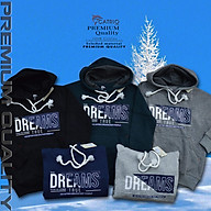 ÁO HOODIE BÉ TRAI là ÁO THUN CÓ MŨ TRẺ EM, áo nỉ có túi phía trước rất thời trang, vải 100% cotton dày và ấm vào mùa thu đông phù hợp với trẻ em cả bé trai và bé gái có cân nặng từ 30kg đến 70kg với hình in chữ DREAMS độc đáo ở phía trước, màu ĐEN