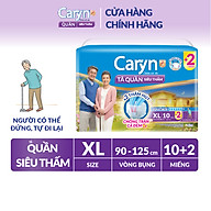 Tã/Bỉm Quần Người Lớn Caryn siêu thấm dành Cho Người Già đứng và đi lại được cần người trợ giúp Size  XL 10 miếng