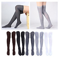 5 Pairs Women Girls Thigh High Socks Soft Over Knee Stocking Boots 71cm thumbnail