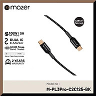 Dây Cáp Mazer Infinite.LINK 3 Pro Cable USB-C TO USB-C hỗ trợ sạc cho thiết bị lên tới 100W Hàng Chính Hãngh