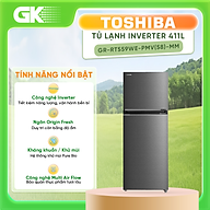 Tủ lạnh Toshiba Inverter 411 lít GR-RT559WE-PMV(58)-MM - Hàng chính hãng - Chỉ giao HCM