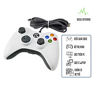 Tay Cầm Chơi Game Có Dây dùng cho PC, Latop, Smart Tivi - Kiểu dáng Xbox 360 - Hỗ trợ rung - Thích hợp chơi Fifa online, Pes, Devil May Cry, Call Of Duty - Hàng Chính Hãng