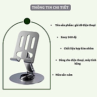 Giá đỡ điện thoại máy tính bảng , cho ipad kim loại siêu mỏng trục xoay 360° gấp gọn tiện dụng - Hàng nhập khẩu