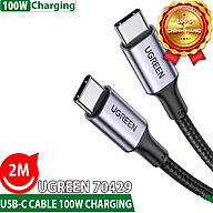 Cáp USB Type C sạc 100W 5A QC3.0 Ugreen 70429 dài 2m - Hàng chính hãng