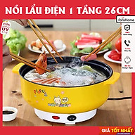 Nồi Lẩu Điện Mini 26cm Bếp Ăn Lẩu Đa Năng Dành Cho Gia Đình Phù Hợp Với 2-3 Người - Hàng Nhập Khẩu
