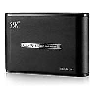 Đầu đọc thẻ nhớ đa năng SSK 025 chính hãng hộp thiếc sang trọng (logo Trắng)