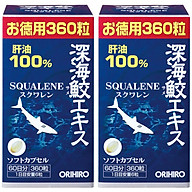 Combo 2 hộp Dầu gan cá mập Orihiro Squalene Nhật Bản 360 viên thumbnail