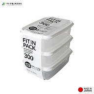 Set 03 hộp thực phẩm nắp mềm Sanada Fit in Pack 300ml - Made in Japan thumbnail