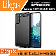 Ốp lưng chống sốc vân kim loại cho Samsung Galaxy S23 / Galaxy S23+ / Galaxy S23 Plus / Galaxy S23 Ultra hệu Likgus (chống va đập, chất liệu TPU cao cấp) - Hàng nhập khẩu