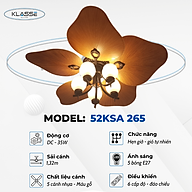 Quạt trần chùm đèn Klasse 48KSA 265 Hàng chính hãng