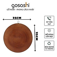 Thớt gỗ Me Sừn 25cm Gosashi THOTGO25, không lên mùn, cứng và bền, trơ thumbnail