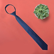 Cà vạt thắt sẵn, cà vạt khóa kéo-Cà vạt dây kéo màu xanh đen trơn CK6XDT001 thumbnail