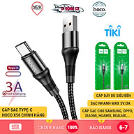 Cáp Sạc Nhanh 3A Hoco X50 Type-C Cho Samsung, Xiaomi, Oppo, Android,... Cáp Dây Dù Siêu Bền - Hàng Chính Hãng