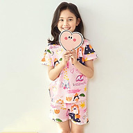 Bộ đồ ngắn tay mặc nhà cotton giấy cho bé gái U3015 - Unifriend Hàn Quốc, Cotton Organic thumbnail