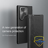 Bao da cho Samsung S24 Ultra, Samsung S24 Plus, Samsung S24 hiệu Qin Prop Leather có túi thẻ cài, có chân dựng, bảo vệ camera, chống sốc cao cấp - Hàng chính hãng.