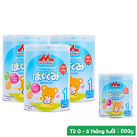 Combo 3 lon sữa Morinaga số 1 Hagukumi + 1 lon sữa Morinaga cùng loại