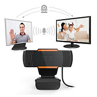 Webcam Máy Tính kẹp, Camera Có Mic 1080p Cho Laptop Học Online ZOOM, Trực Tuyến- Hội Họp-Gọi Video Hình Ảnh Sắc Nét thumbnail