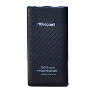 Pin sạc dự phòng Nakagami công nghệ Nhật Bản tích hợp đèn Flash  5000 - 10000 mAh -  2 cổng sạc (1 sạc nhanh) - Hàng chính hãng - Màu ngẫu nhiên